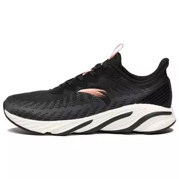 Anta Shock Absorbing Wear Resistant Low Top Running Shoes Women Sneakers Black Gray Red 122045522-2 35.5