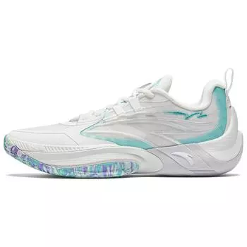 Anta Shunxi 1 V2 Pool Party Nitrogen Technology Shock Absorption Durable Low-Top Basketball Shoes Men sneaker White Blue 912431110Q-3 43
