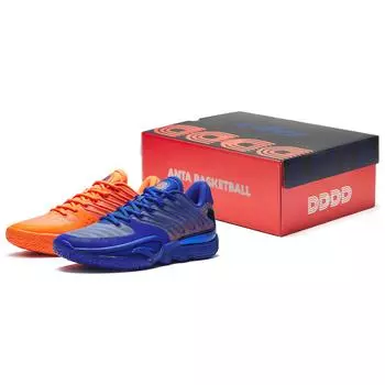 Anta Shunxi 2 Flag Dual Color Nitrogen Technology Shock Absorption Wear Resistant Low Top Basketball Shoes Men sneaker Blue Orange 912511107Q-12 41