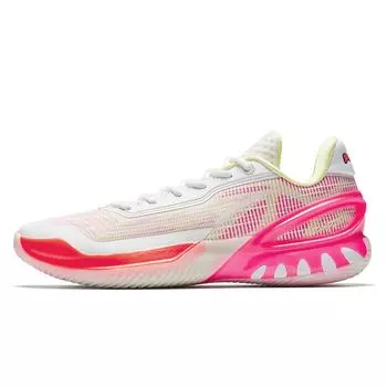 Anta Shunxi 3 Peach Iced Tea A-Shock Pro Ltr Liquid Rubber Professional Basketball Shoes Men sneaker White Pink Orange 912531110Q-1 39
