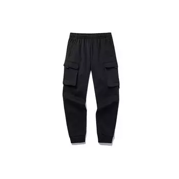 Anta Side Pocket Knitted Cuffed Sweatpants Men Bottoms Black 152146302-2 M