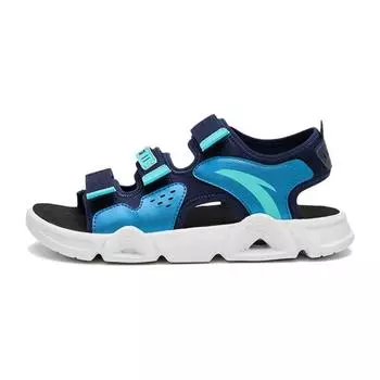 Anta Simple Comfortable Shock Absorbing Durable Childrens Sandals Kids sandals Blue Green A312326962H-1 39