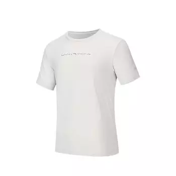 Anta Simple Letter Round Neck Breathable Versatile Moisture Wicking Short Sleeve T-Shirt Men Tops 152527106-1 M