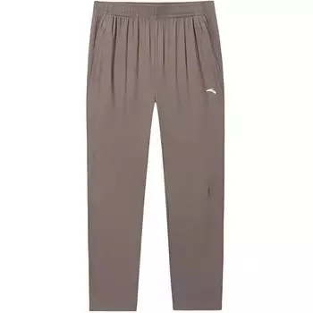 Anta Simple Solid Color Elastic Straight Leg Knitted Sports Pants Men bottoms Faded-Brown 952527303-1 S