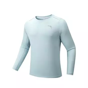 Anta Simple Versatile Round Neck Quick-Drying Comfortable Sports Long Sleeve T-Shirt Men Tops 952535407-4 S