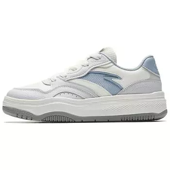 Anta Simple Versatile Wear-Resistant Lightweight Low-Top Skate Shoes Women sneaker White Gray Blue 922528077-2 35.5