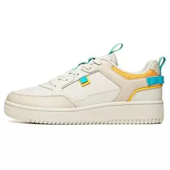 Anta Синтетическая кожа нескользящие водонепроницаемые низкие кроссовки женские кроссовки белые серые 912228066-1 40