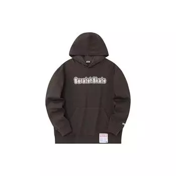 Anta Skateboard Series Letter Print Hooded Casual Sweatshirt Men Sweatshirt Dark-Brown 152338718-3 L