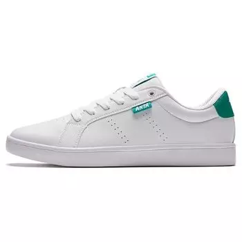 Anta Slip Resistant Durable Lightweight Low Top Skate Shoes Men sneakers White Green 912428052-2 40.5