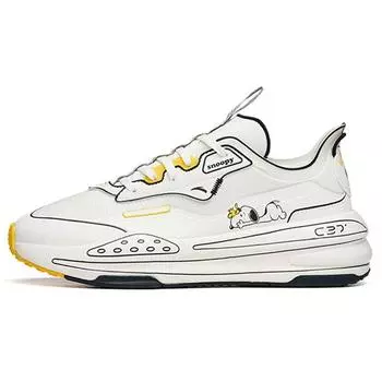 Anta Snoopy X C37 Series Синтетическая кожа Спортивные амортизирующие нескользящие износостойкие низкие повседневные туфли для повседневной жизни женские кроссовки 922128081-11 35.5