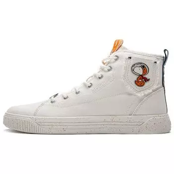 Anta Snoopy X Lifestyle Series Прочные дышащие высокие кроссовки мужские кроссовки цвета слоновой кости и белого 912138604-1 40