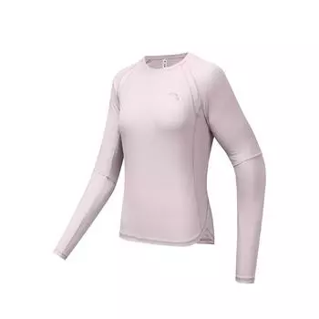 Anta Solid Color Breathable Versatile Casual Long Sleeve T-Shirt Women tops 962535403-5 XS