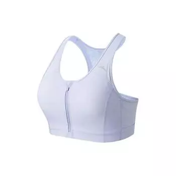 Anta Solid Color Half-Zip Yoga Shock Absorption Support Sports Bra Women underwear Morning-Mist-Purple 162457104-1 S