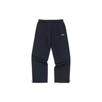Anta Solid Color Logo Pattern Fleece Warm Sports Pants Unisex Bottoms Black 172248312-2 M