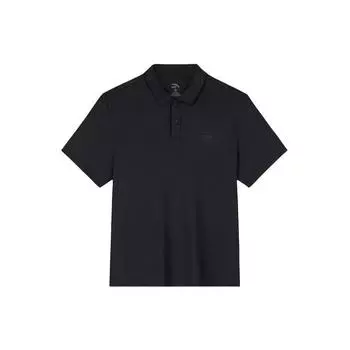 Anta Solid Color Logo Pullover Short Sleeve Polo Shirt Men tops Black 952428116-6 S