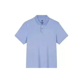 Anta Solid Color Logo Pullover Short Sleeve Polo Shirt Men tops Sky-Blue 952428116-5 4XL