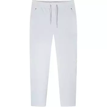 Anta Однотонные дышащие универсальные прямые брюки средней посадки на шнурке для женщин, повседневные брюки, цвет серый-дымчатый 162430302-1 M