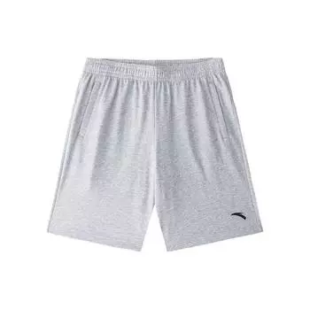 Anta Solid Color Mid Waist Breathable Casual Shorts Men shorts Gray 952427310-1 3XL