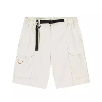 Anta Solid Color Mid Waist Breathable Versatile Casual Five Point Shorts Men shorts Light-Gray 152436502-1 S