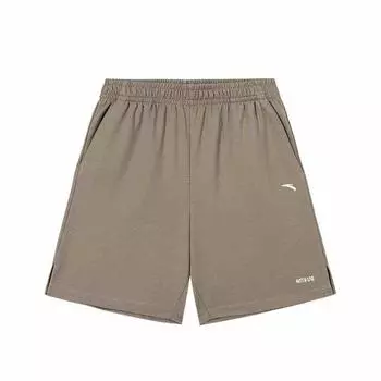 Anta Solid Color Mid-Waist Drawstring Breathable Versatile Casual Shorts Women shorts Dark-Green 962527311-2 XS