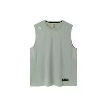 Anta Однотонный жилет без рукавов с круглым вырезом для мужчин, цвет Bean-Gray 952427112-1 S