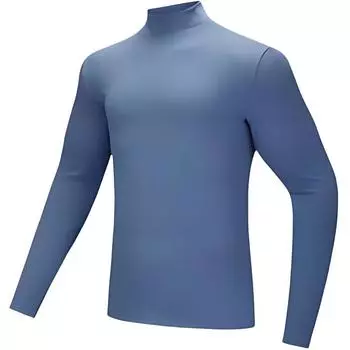 Anta Solid Color Slim Fit Crew Neck Pullover Удобный длинный рукав вязаный свитер мужской свитер клетчатый-серый 952447401-3 S