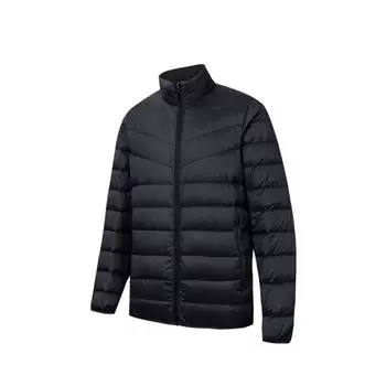 Anta Solid Color Stand Collar Long Sleeve Down Jacket Men outerwear Black 152447921-6 3XL