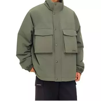 Anta Solid Color Zip Stand Collar Jacket Women jackets Dark-Green 952448803-2 XS