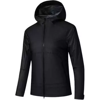 Anta Solid Color Zipper Hooded Versatile Casual Waterproof Windproof Breathable Jacket Women jackets Basic-Black 162530601-2 M