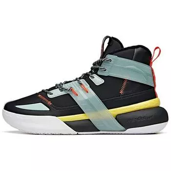 Anta Speed Battle 4 высокие баскетбольные кроссовки мужские кроссовки черные зеленые оранжевые 112041650-2 44.5