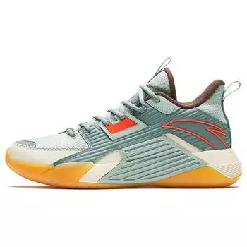 Anta Speedy 3 Comfortable Versatile Shock Absorbing Durable Mid-Top Basketball Shoes Men sneaker Green White 112341604-7 44.5
