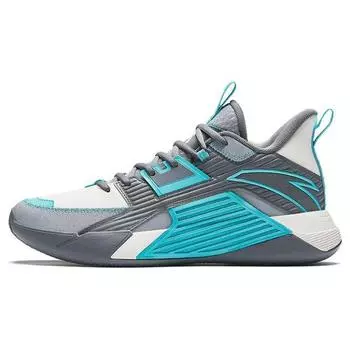 Anta Speedy 3 универсальные удобные амортизирующие прочные баскетбольные кроссовки среднего размера мужские кроссовки сине-серые 112341604-1 45
