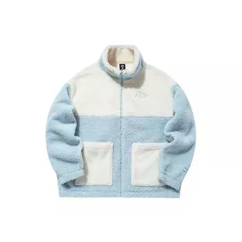 Anta Спортивная куртка из овечьей шерсти с воротником-стойкой, женская куртка Lifestyle Series, светло-голубая 162148725-3 XXL