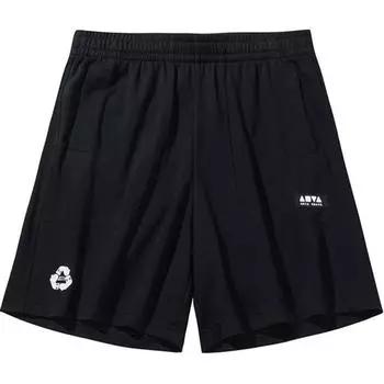 Anta Спортивная серия Lifestyle Дышащие удобные однотонные повседневные шорты с пятью точками, шорты унисекс, черные 172438304-3 XL