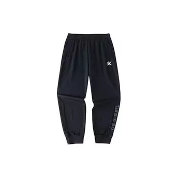 Anta Спортивные брюки Basketball Series Letter Print со средней посадкой, зауженные книзу, мужские, базовые, черные 152421306-2 L