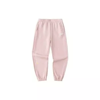 Anta Спортивные брюки Lifestyle Series Letter с высокой талией, зауженные книзу, плотные, свободные, трикотажные, женские, песочно-розовые 162418309-2 S