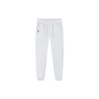 Anta Спортивные брюки Lifestyle Series Letter со средней талией, флисовые, с манжетами, трикотажные, женские, стильные, серые 162348307-2 S