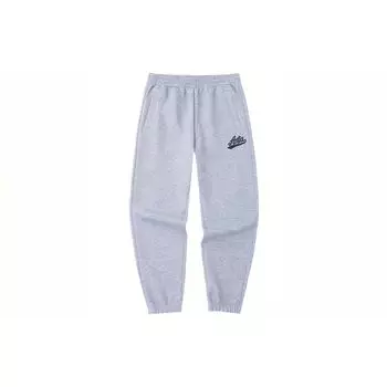Anta Спортивные брюки Lifestyle Series, однотонные, средней посадки, зауженные, трикотажные, мужские, серые, 152338305-1 S