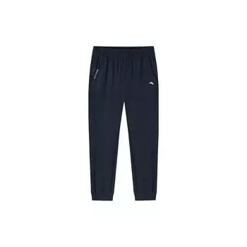 Anta Спортивные брюки Training Series с однотонным логотипом, средней талией, прямые, с манжетами, девятью точками, женские, черные 162337320-2 S