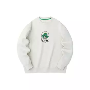 Anta Sports Life Series Вязаный свитер с буквенным принтом и растительным принтом, свитер унисекс, пыльно-серый 172328719-4 XXL