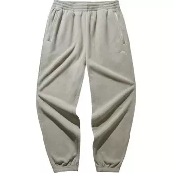 Anta Sports Lifestyle Series Fleece Lined Warm Casual Knitted Sweatpants Men Bottoms Khaki 952447305-1 M