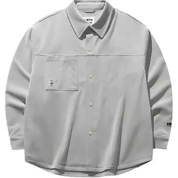 Anta Sports Lifestyle Series Polo Casual Simple Loose Solid Color Long Sleeve Shirt Unisex shirts Mushroom-Gray 172518101-1 S