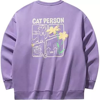 Anta Sports Lifestyle Series Printed Letter Round Neck Comfortable Breathable Versatile Fleece Thick Loose Sweatshirt Women sweatshirt 962518717N-2 XS