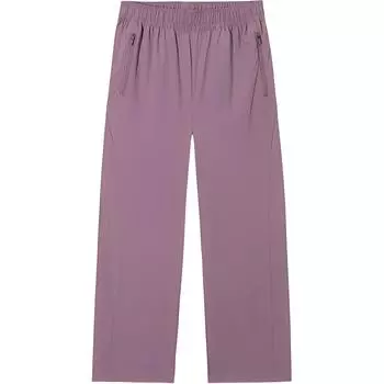 Anta Sports Lifestyle Series Solid Color Mid Waist Breathable Versatile Casual Pants Women bottoms Fog-Plum-Purple 162517522U-4 M