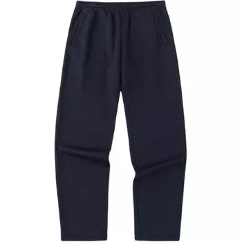 Anta Sports Lifestyle Series Solid Color Mid-Waist Fleece Lined Straight Leg Knitted Sports Pants Men Pants Black 952517305N-1 M
