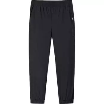 Anta Sports Lifestyle Series Solid Color Simple Print Letter Mid Waist Breathable Tapered Nine Point Knitted Sports Pants Men bottoms 952428311-2 M