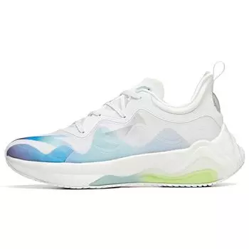 Anta Спортивные нескользящие дышащие кроссовки с низким верхом для бега мужские кроссовки белые зеленые 112035518A-7 41