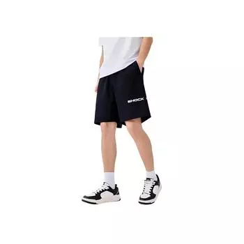 Anta Sports Simple Solid Color Letter Loose Breathable Casual Shorts Men Shorts Basic-Black Pure-White 152431353-1 M