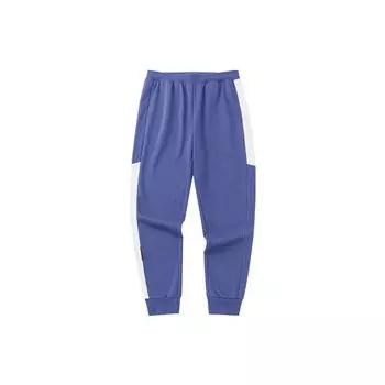 Anta SS22 Knitted Color Block Breathable Casual Sports Pants Men Bottoms Court-Blue 952238741-2 M