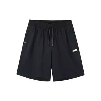 Anta SS22 Однотонные повседневные шорты с логотипом, мужские брюки, черные 152238306-2 L
